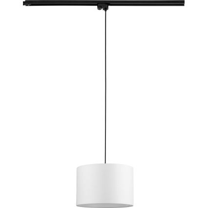 Chandelier on a string for 1-phase rail system TRACER 1xE27/15W/230V d. 30 cm black/white