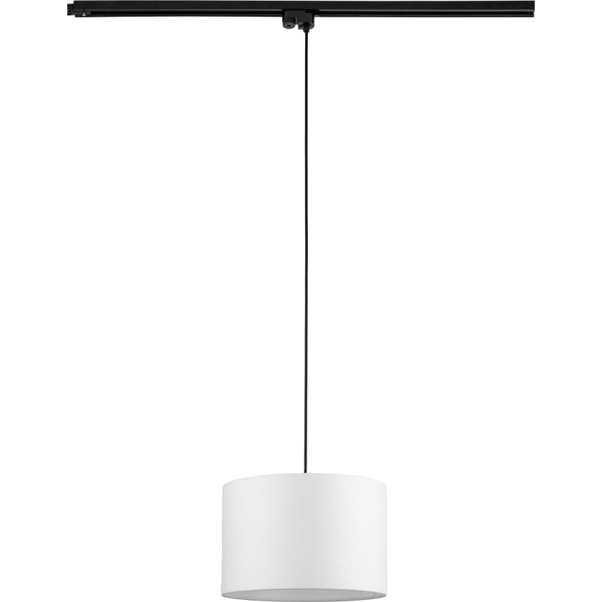 Chandelier on a string for 1-phase rail system TRACER 1xE27/15W/230V d. 30 cm black/white
