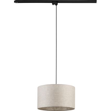Chandelier on a string for 1-phase rail system TRACER 1xE27/15W/230V d. 38 cm black/grey
