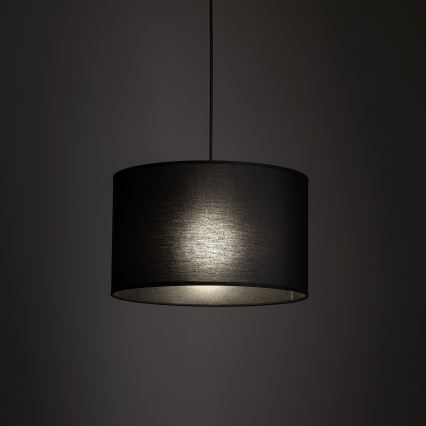 Chandelier on a string for 1-phase rail system TRACER 1xE27/15W/230V d. 38 cm black