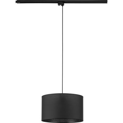Chandelier on a string for 1-phase rail system TRACER 1xE27/15W/230V d. 38 cm black