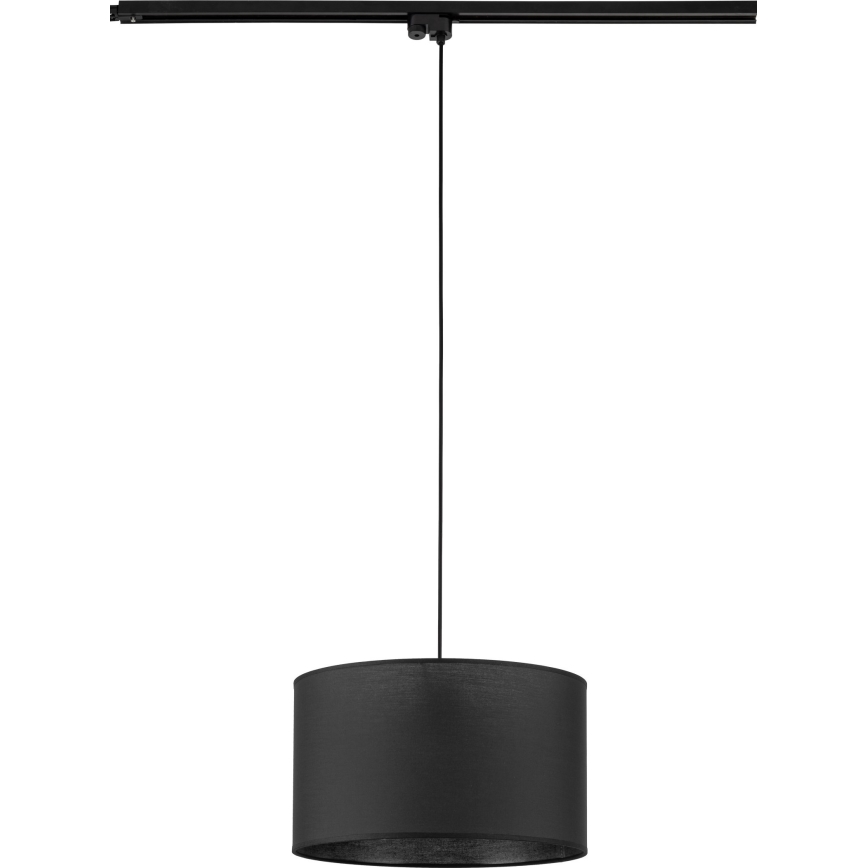 Chandelier on a string for 1-phase rail system TRACER 1xE27/15W/230V d. 38 cm black