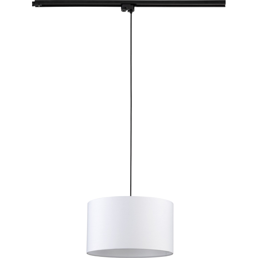 Chandelier on a string for 1-phase rail system TRACER 1xE27/15W/230V d. 38 cm black/white