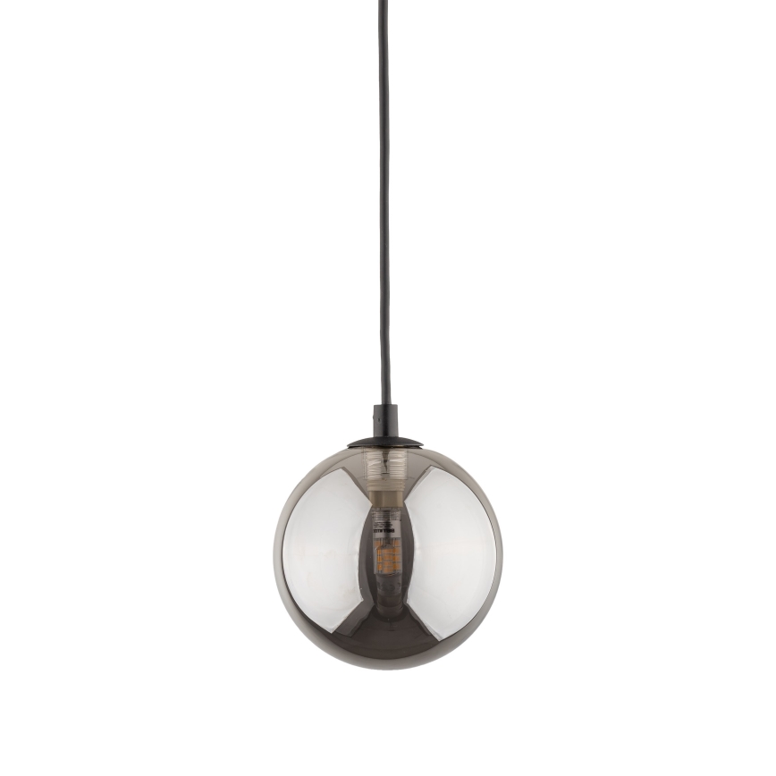 Chandelier on a string for 1-phase rail system TRACER 1xG9/8W/230V black/smoky black
