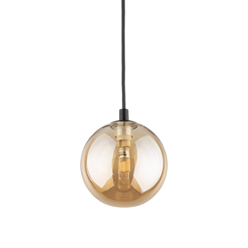 Chandelier on a string for 1-phase rail system TRACER 1xG9/8W/230V black/smoky brown