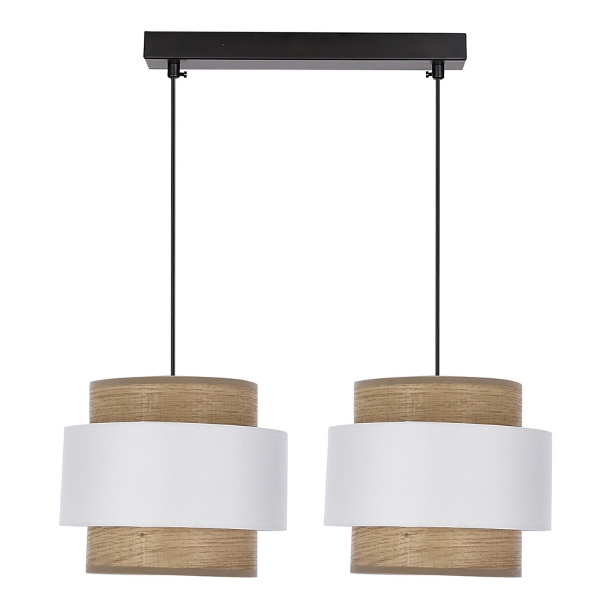 Chandelier on a string FORNI 2xE27/40W/230V brown/white