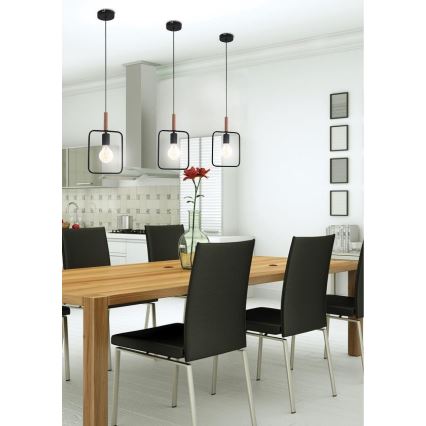 Chandelier on a string FRAME 1xE27/60W/230V black