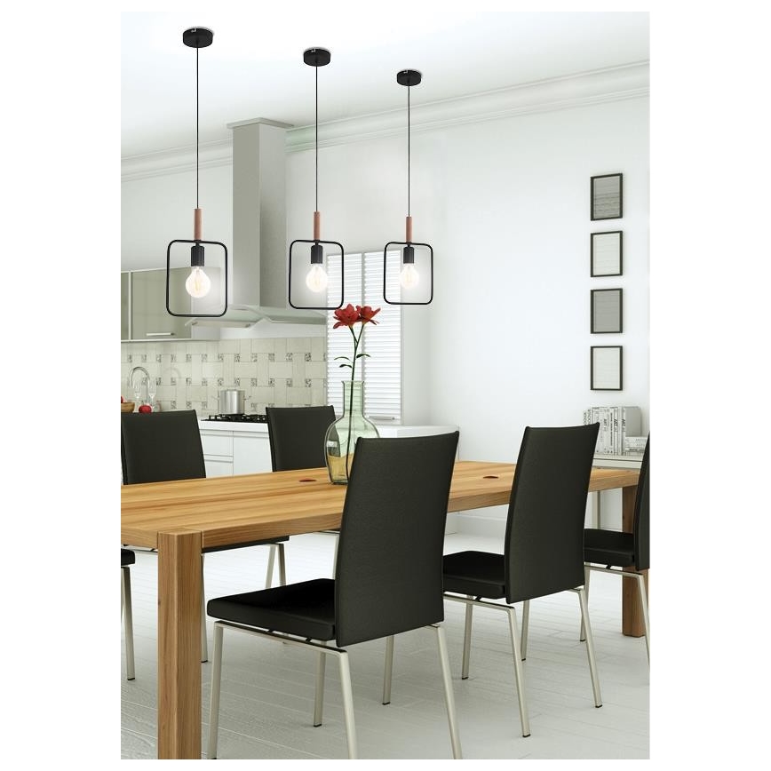 Chandelier on a string FRAME 1xE27/60W/230V black