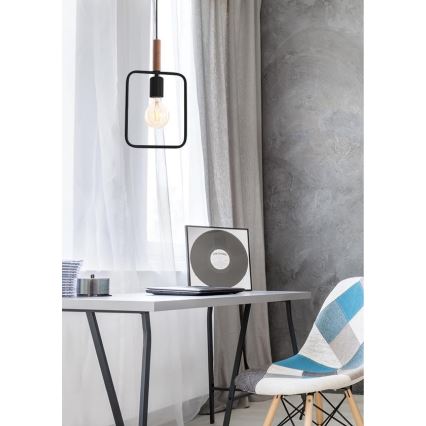 Chandelier on a string FRAME 1xE27/60W/230V black
