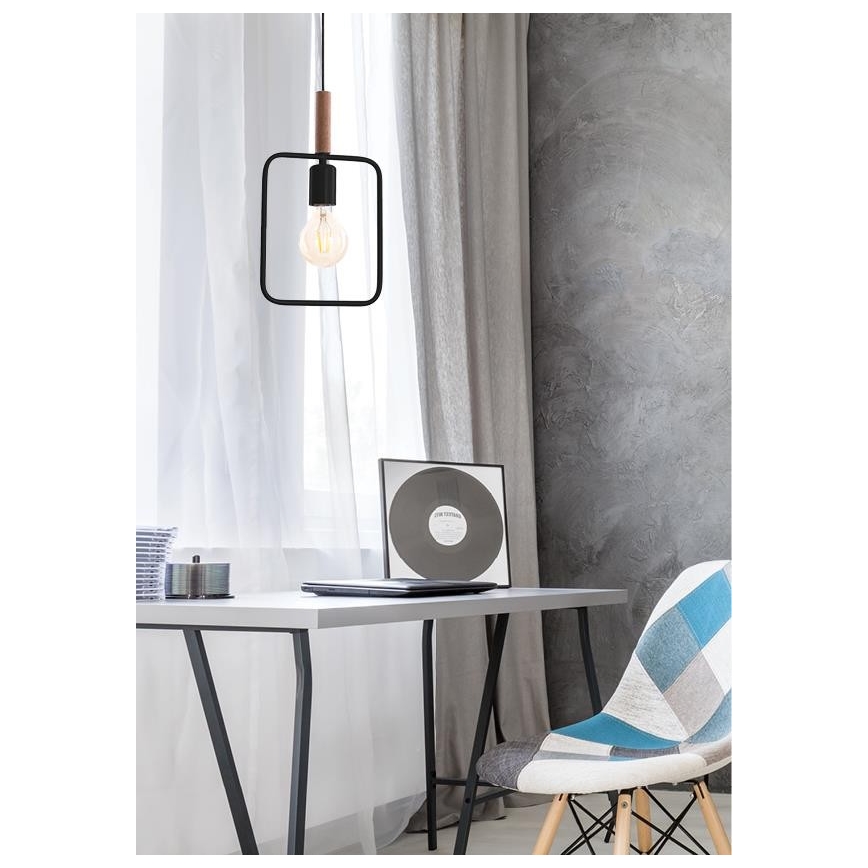 Chandelier on a string FRAME 1xE27/60W/230V black