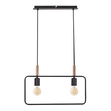 Chandelier on a string FRAME 2xE27/60W/230V black