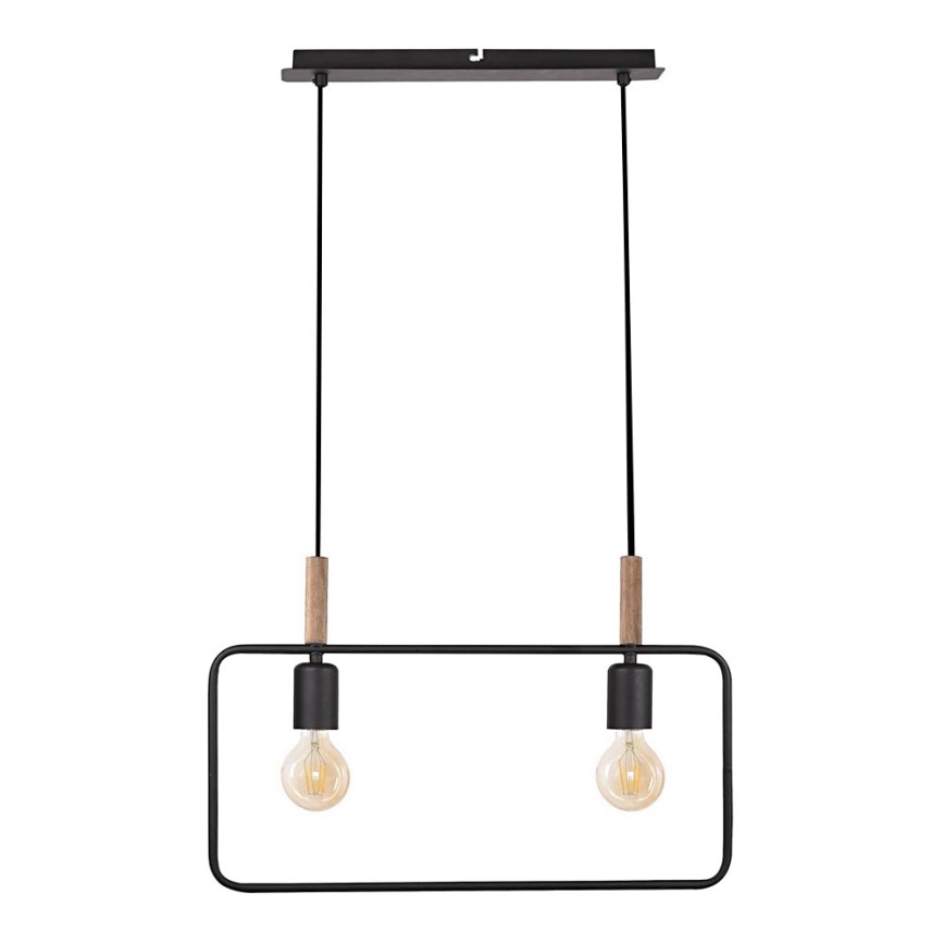 Chandelier on a string FRAME 2xE27/60W/230V black