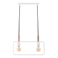 Chandelier on a string FRAME 2xE27/60W/230V white