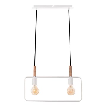 Chandelier on a string FRAME 2xE27/60W/230V white