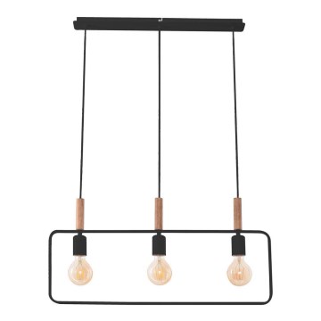 Chandelier on a string FRAME 3xE27/60W/230V black