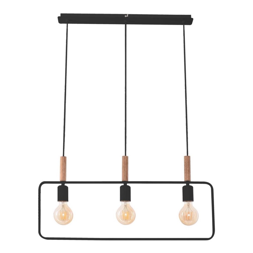 Chandelier on a string FRAME 3xE27/60W/230V black