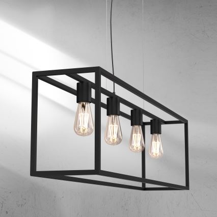 Chandelier on a string FRAME 4xE27/60W/230V black