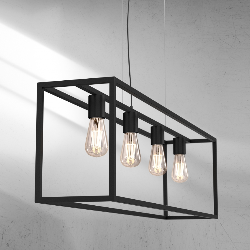 Chandelier on a string FRAME 4xE27/60W/230V black