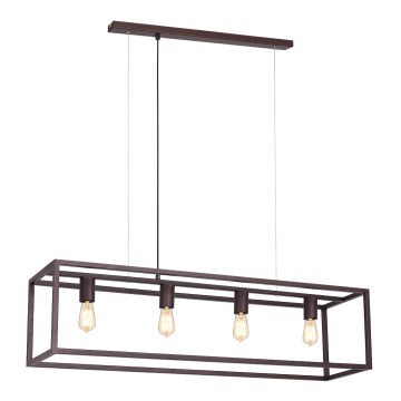 Chandelier on a string FRAME 4xE27/60W/230V copper