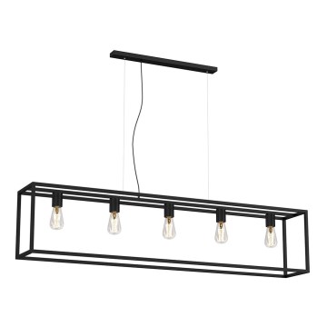 Chandelier on a string FRAME 5xE27/60W/230V black