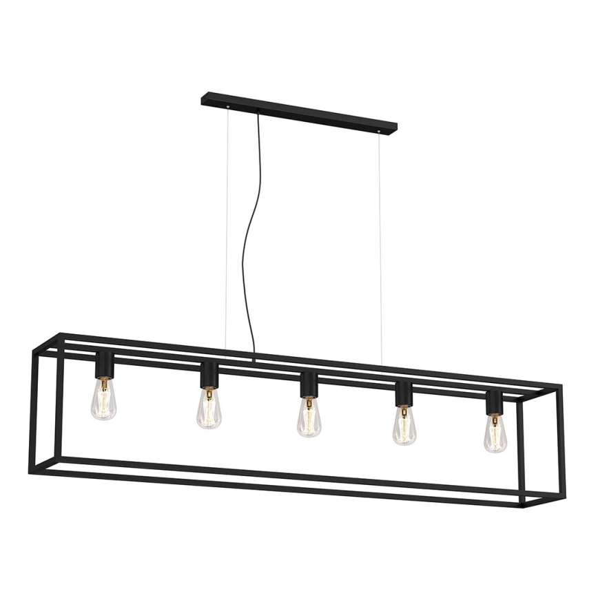 Chandelier on a string FRAME 5xE27/60W/230V black