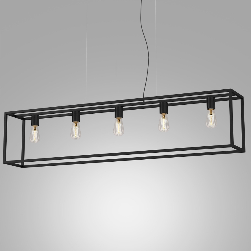 Chandelier on a string FRAME 5xE27/60W/230V black