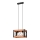 Chandelier on a string FRIDA 2xE27/60W/230V black/brown beech