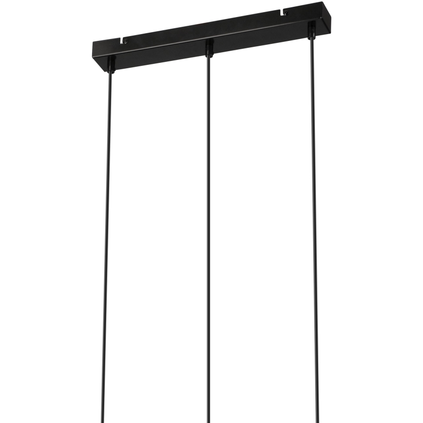 Chandelier on a string FRIDA 3xE27/60W/230V black/beige beech