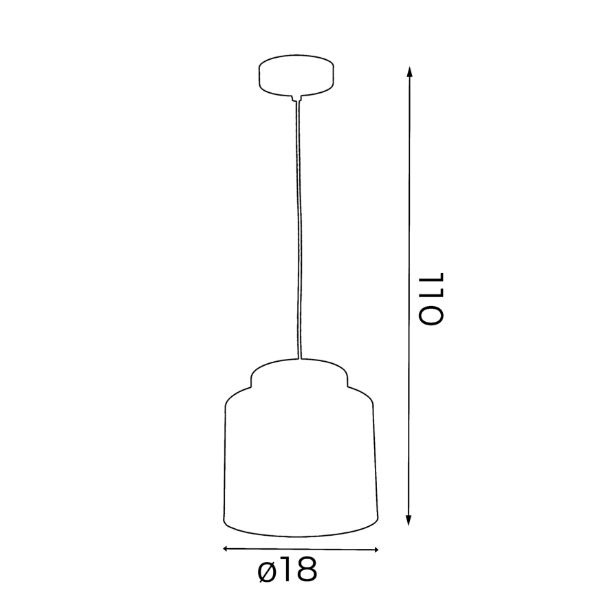 Chandelier on a string FRODI 1xE27/60W/230V black