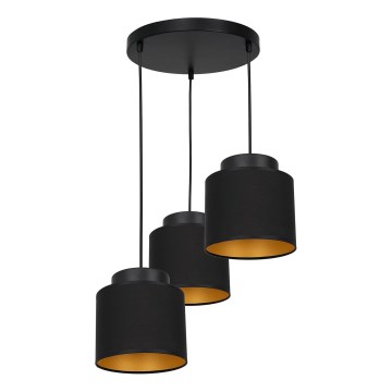 Chandelier on a string FRODI 3xE27/60W/230V black round