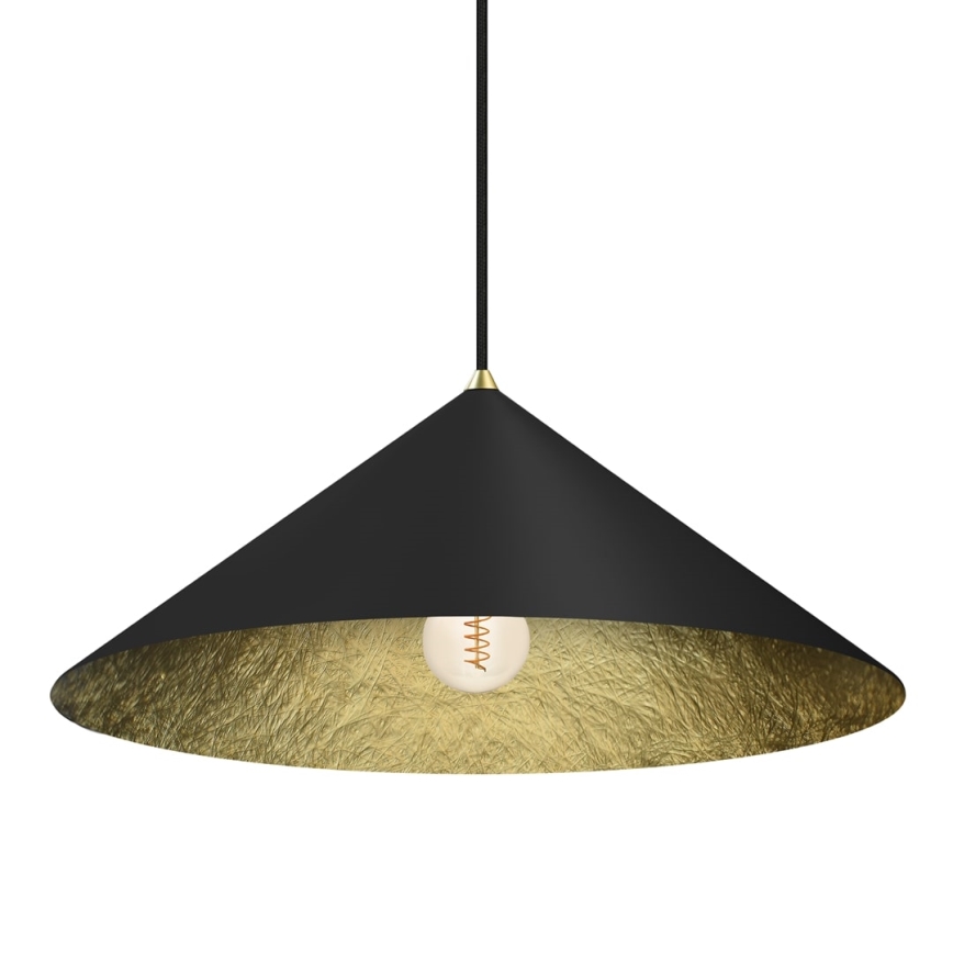Chandelier on a string FUJI 1xE27/60W/230V d. 50 cm black/gold