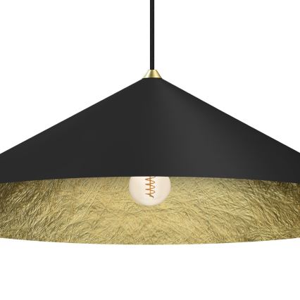 Chandelier on a string FUJI 1xE27/60W/230V d. 90 cm black/gold