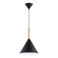 Chandelier on a string FUKS 1xE27/15W/230V black/beige