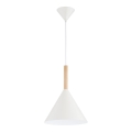 Chandelier on a string FUKS 1xE27/15W/230V creamy/beige