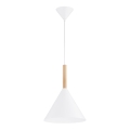 Chandelier on a string FUKS 1xE27/15W/230V white/beige