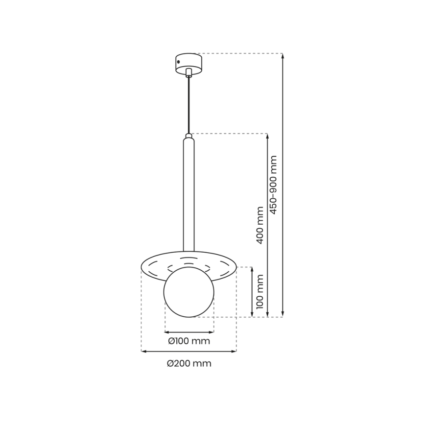 Chandelier on a string FUTURA 1xG9/7W/230V black