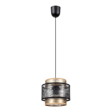 Chandelier on a string GABI 1xE27/60W/230V golden/black d. 20 cm