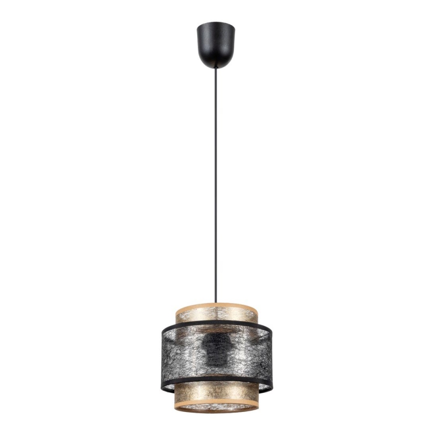Chandelier on a string GABI 1xE27/60W/230V golden/black d. 20 cm