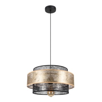 Chandelier on a string GABI 1xE27/60W/230V golden/black d. 40 cm