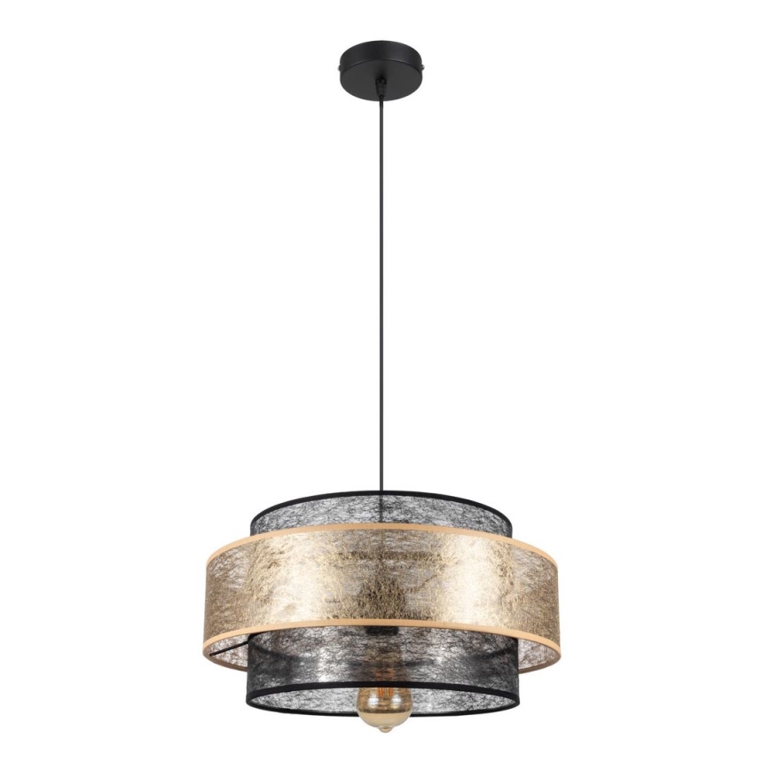 Chandelier on a string GABI 1xE27/60W/230V golden/black d. 40 cm