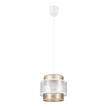 Chandelier on a string GABI 1xE27/60W/230V golden/white d. 20 cm