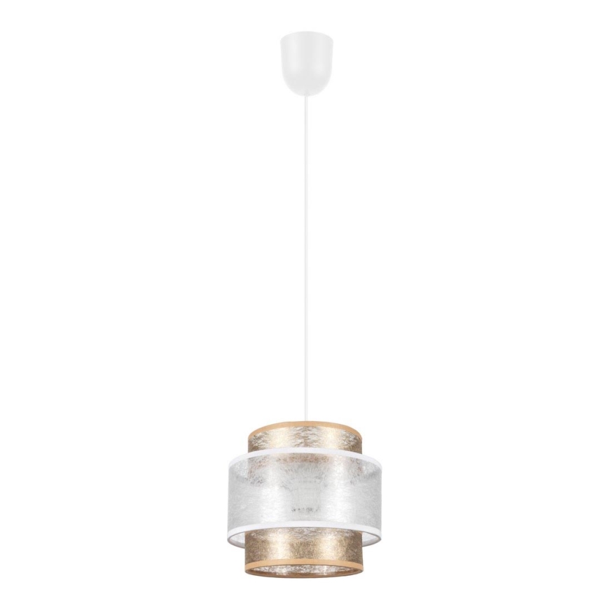 Chandelier on a string GABI 1xE27/60W/230V golden/white d. 20 cm