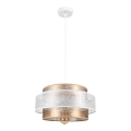 Chandelier on a string GABI 1xE27/60W/230V golden/white d. 40 cm