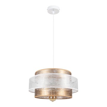 Chandelier on a string GABI 1xE27/60W/230V golden/white d. 40 cm