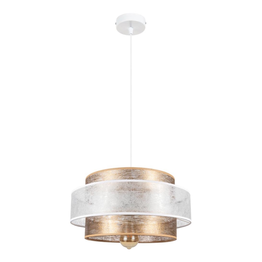 Chandelier on a string GABI 1xE27/60W/230V golden/white d. 40 cm