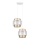 Chandelier on a string GABI 2xE27/60W/230V golden/white d. 30 cm