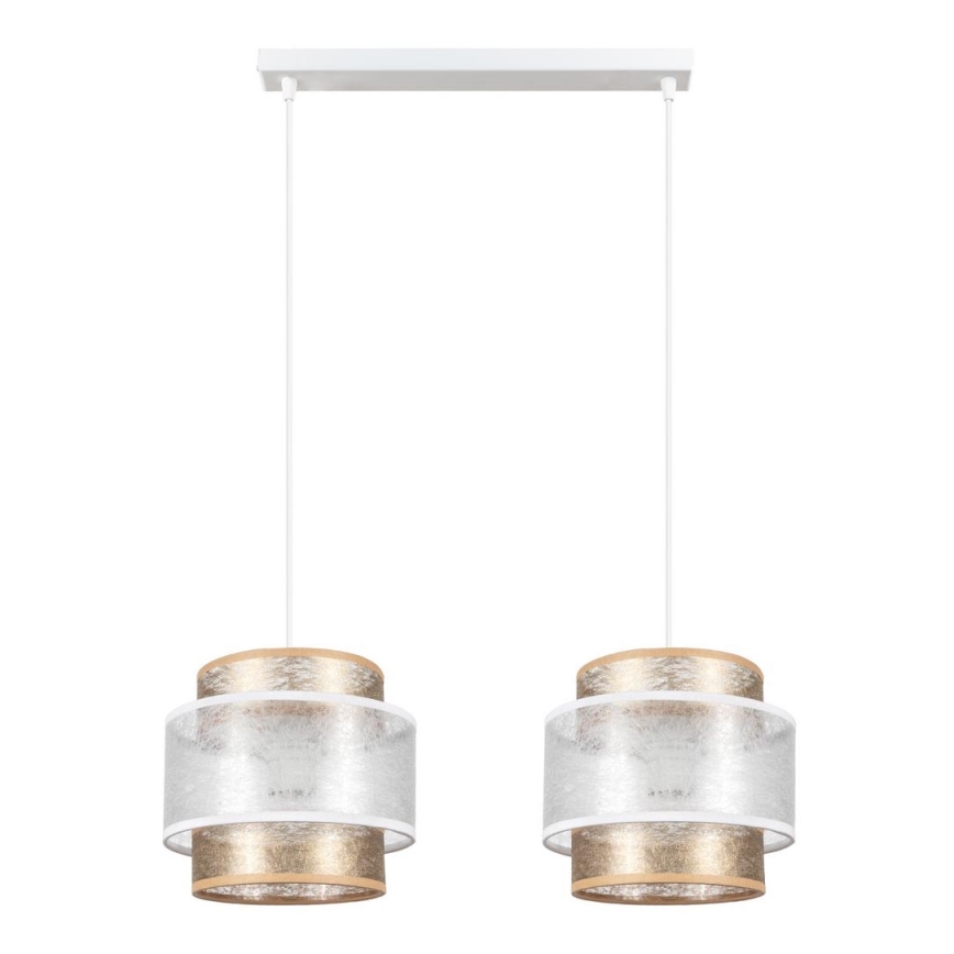 Chandelier on a string GABI 2xE27/60W/230V golden/white