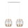 Chandelier on a string GABI 2xE27/60W/230V golden/white