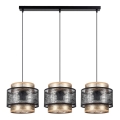 Chandelier on a string GABI 3xE27/60W/230V golden/black