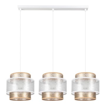 Chandelier on a string GABI 3xE27/60W/230V golden/white